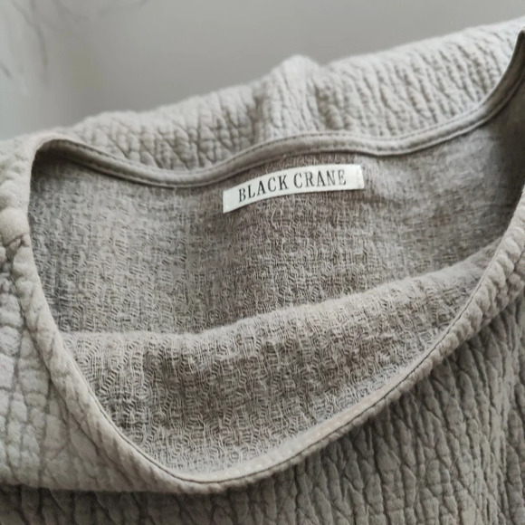 Black Crane Oversized Dress / Cotton / Size Small - Picture 8 of 9